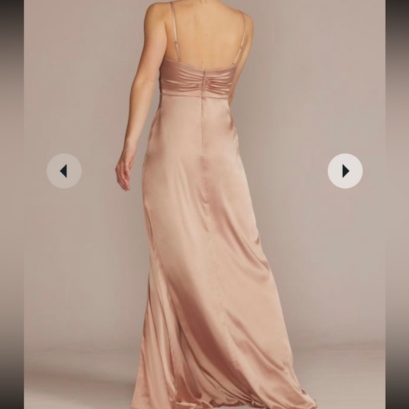 David’s Bridal stretch charmeuse empire waist bridesmaid dress - Picture 3 of 3